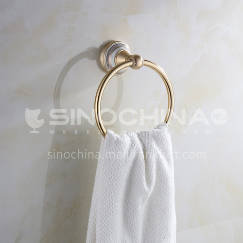 Bathroom champagne gold space aluminum towel ring9105